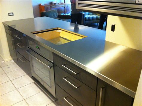 kitchen cabinets with stainless steel countertops|residential stainless steel base cabinets.